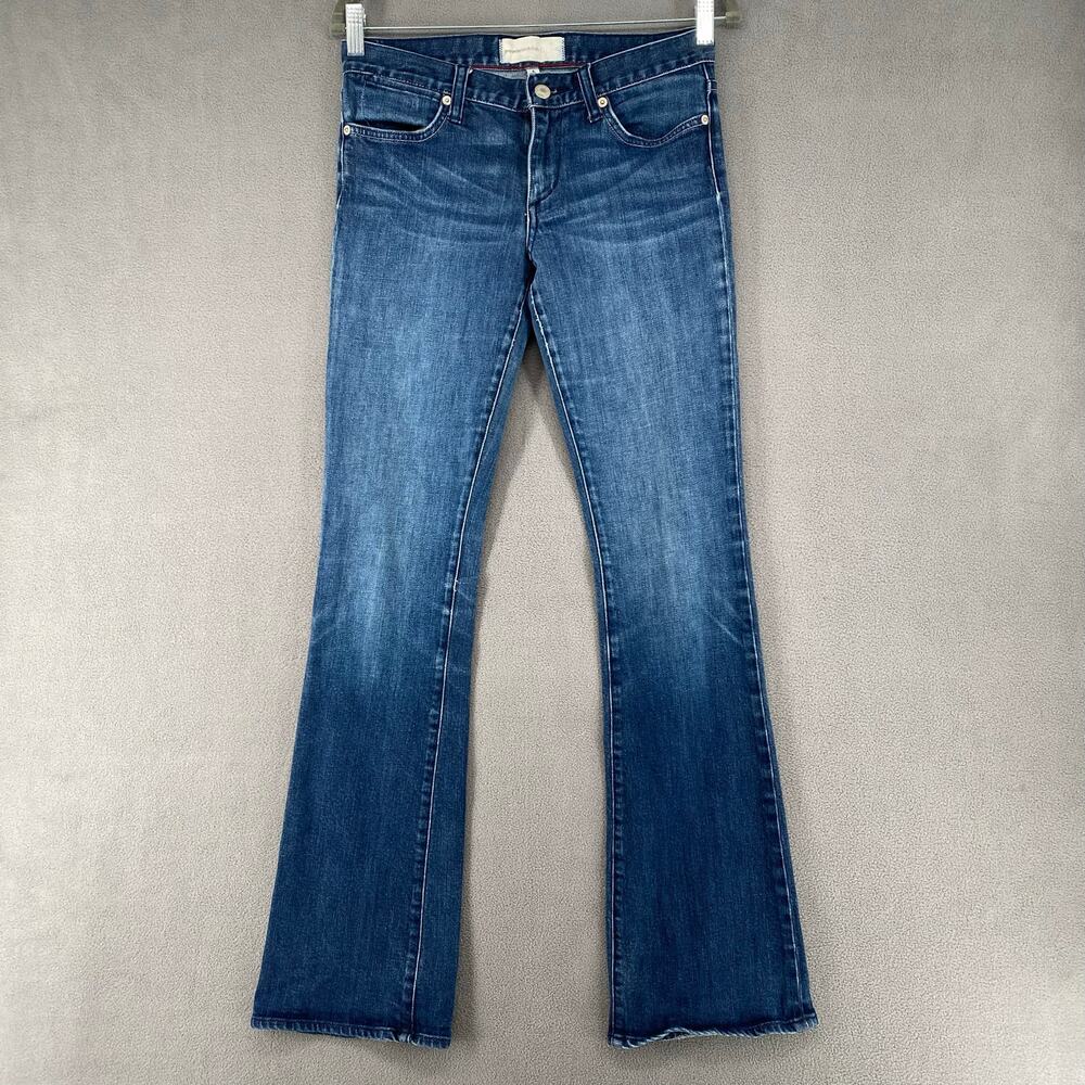 Vtg 00s Y2K Paper Denim Cloth Naomi Bootcut Flare Low Rise Jean 6/28 Blue